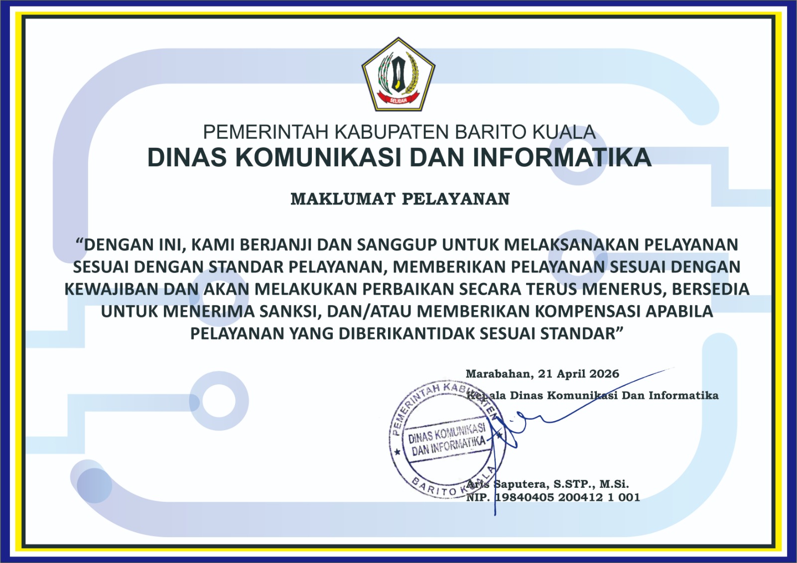 Maklumat Pelayanan
